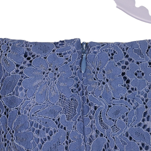 Chicos Blue Sheath Dress Women Size 2.5 14 Lace Overlay Lined Boho Career - Picture 7 of 8